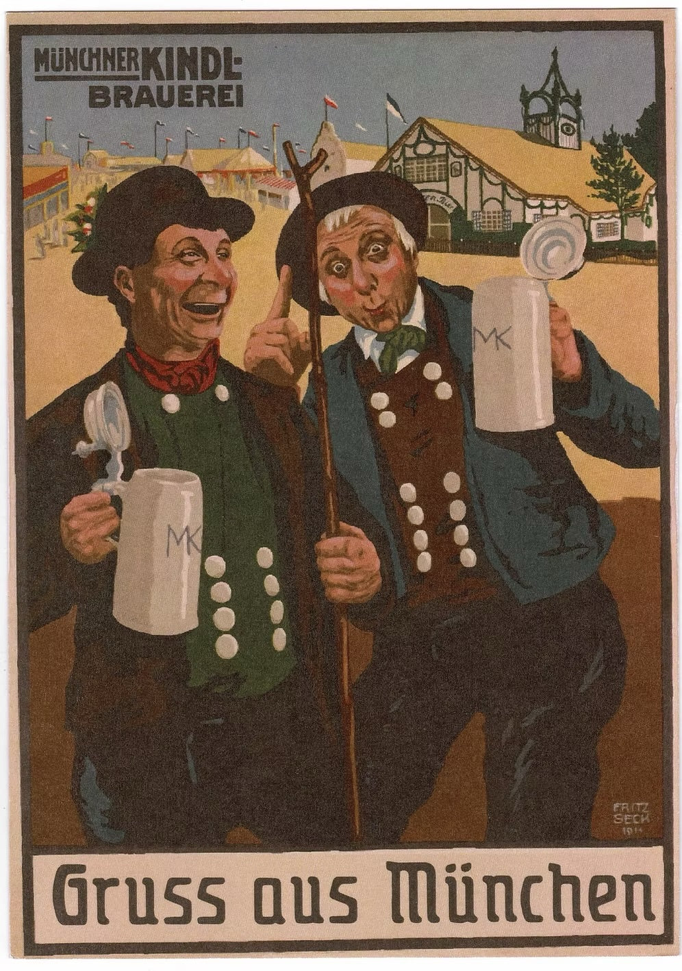 Postkarte „Gruss aus München“