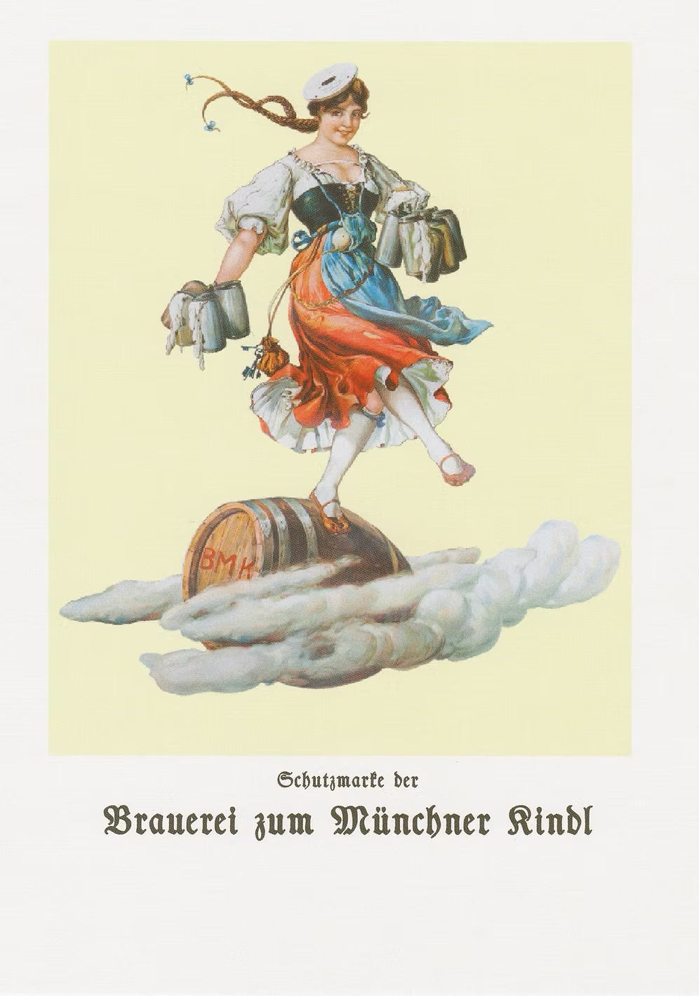 Postkarte „Schutzmarke der Brauerei zum Münchner Kindl“